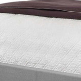Solid Wood Queen Tufted Gray Upholstered Linen Bed With Nailhead Trim - Homeroots - Flyclothing LLC