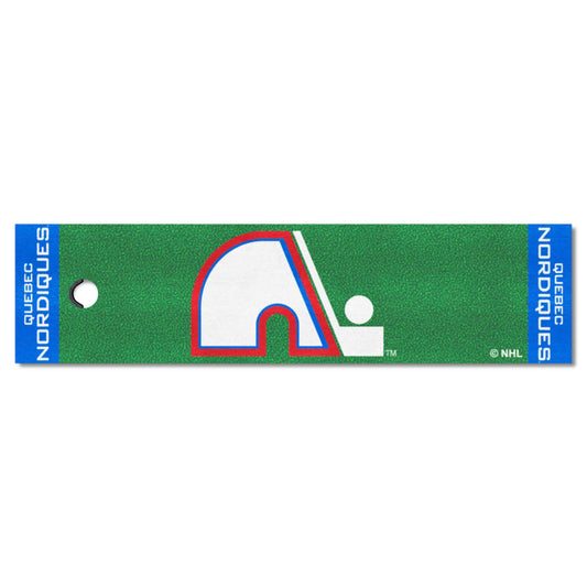 NHLRETRO Quebec Nordiques Putting Green Mat - 1.5ft. x 6ft. - Quebec Nordiques