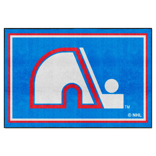 NHLRETRO Quebec Nordiques 5ft. x 8 ft. Plush Area Rug - Quebec Nordiques