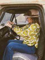 You Got Lucky Balloon Sleeve Button Up Blouse - Lil Bee's Bohemian - Flyclothing LLC