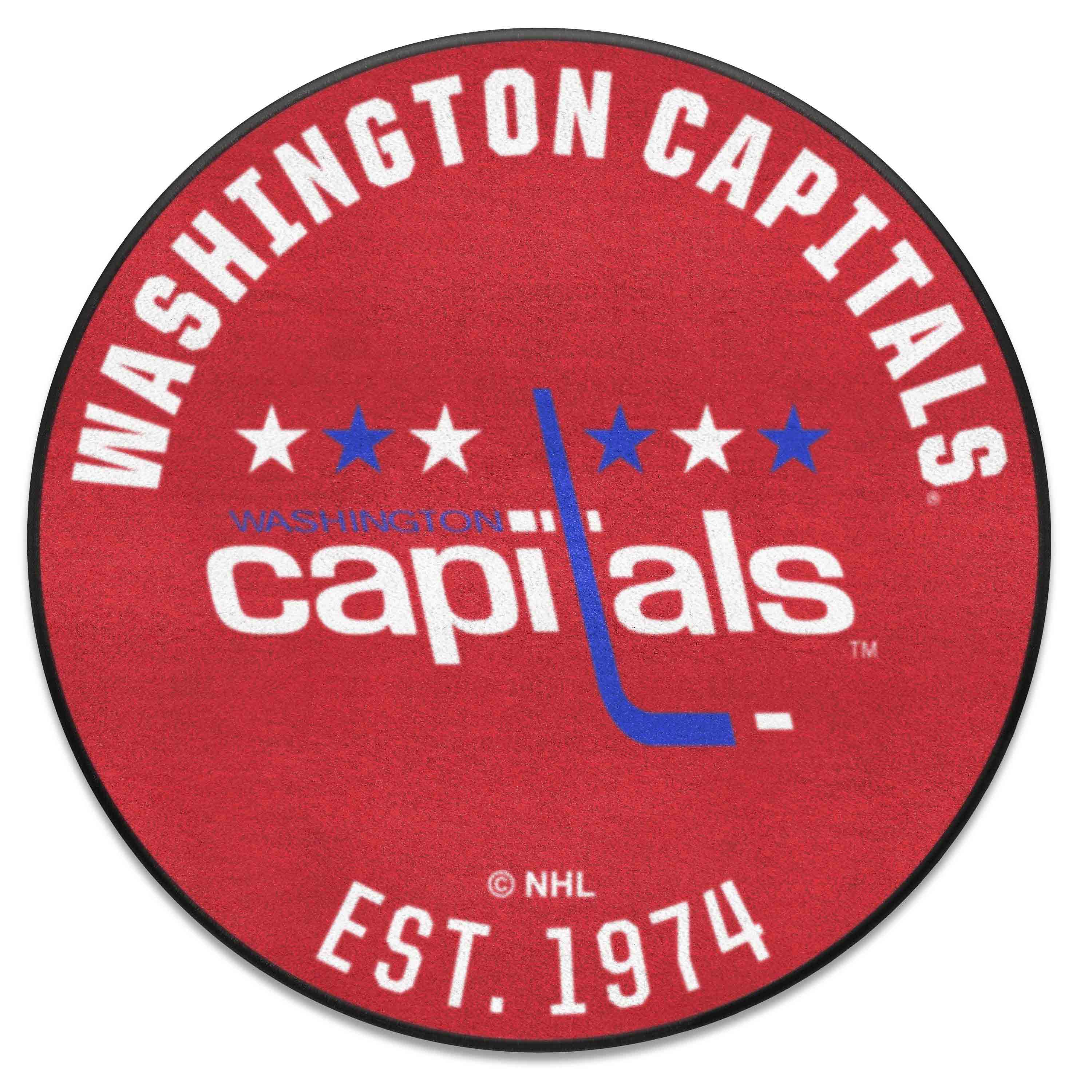 NHLRETRO Washington Capitals Roundel Rug - 27in. Diameter - Washington Capitals