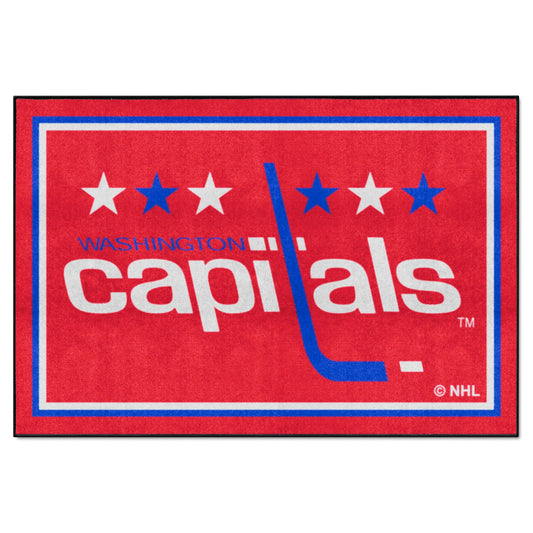 NHLRETRO Washington Capitals 5ft. x 8 ft. Plush Area Rug - Washington Capitals