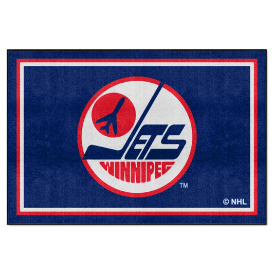 Retro NHL Winnipeg Jets 5ft. x 8 ft. Plush Area Rug - Winnipeg Jets