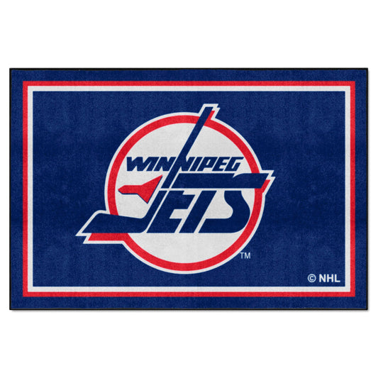 Retro NHL Winnipeg Jets 5ft. x 8 ft. Plush Area Rug - Winnipeg Jets