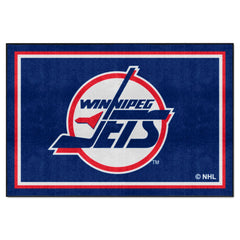 Retro NHL Winnipeg Jets 5ft. x 8 ft. Plush Area Rug - Winnipeg Jets