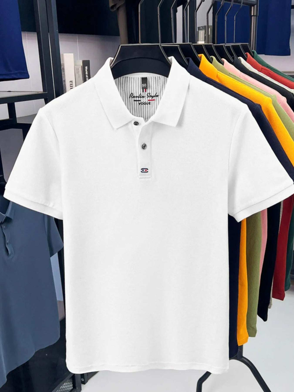 Men's Plus Size Collared Neck Short Sleeve Polo - Trendsi - Flyclothing LLC