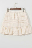 Ruffled Hemline Elastic Waist Mini Skirt - Trendsi - Flyclothing LLC