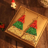 PU Leather Sequin Earrings - Trendsi
