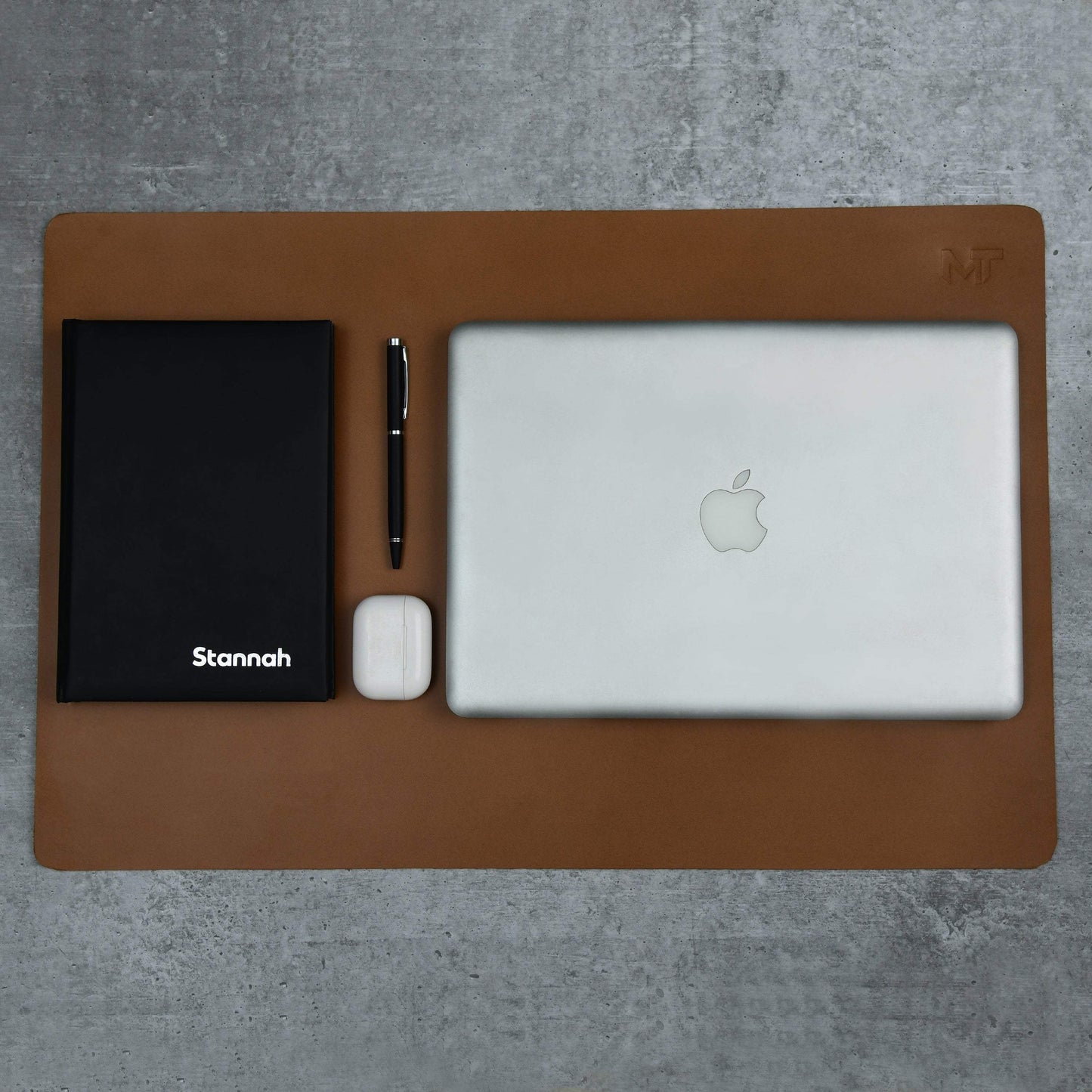 Caramel Luxe Leather Desk Mat + Mouse Pad - Classy Leather Bags - Flyclothing LLC