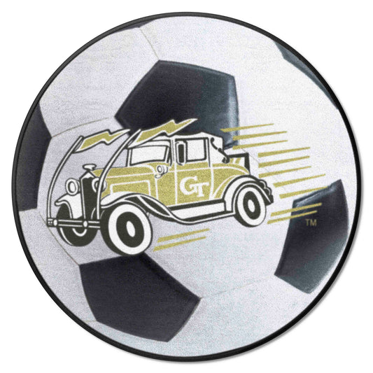 Georgia Tech Yellow Jackets Soccer Ball Rug - 27in. Diameter - Georgia Tech