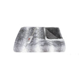50" X 60" Grey And White Modern Contemporary Heated  Throw Blankets - Homeroots