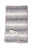 50" X 60" Grey And White Modern Contemporary Heated  Throw Blankets - Homeroots