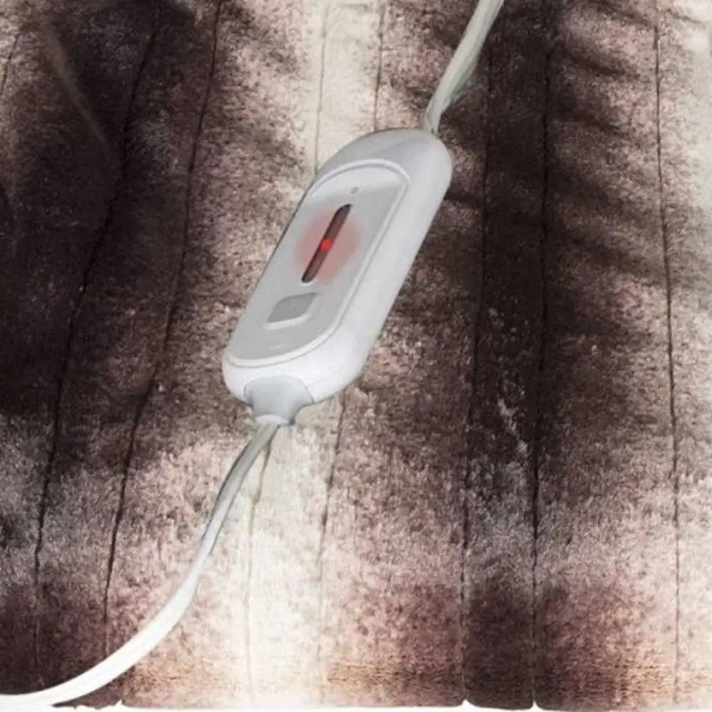 50" X 60" Brown And White Modern Contemporary Heated Throw Blankets - Homeroots - Flyclothing LLC