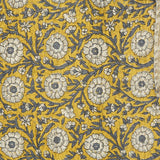 50" X 70" Yellow and Gray Kantha Cotton Floral Throw Blanket - Homeroots - Flyclothing LLC