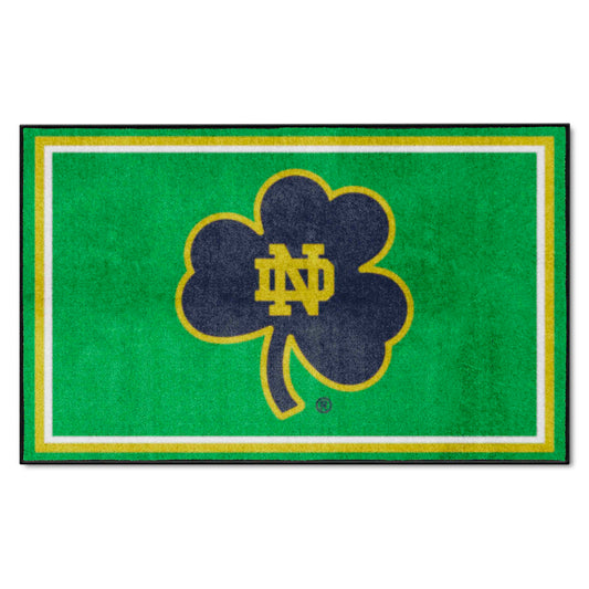 Notre Dame Fighting Irish 4ft. x 6ft. Plush Area Rug, Clover Logo - Notre Dame