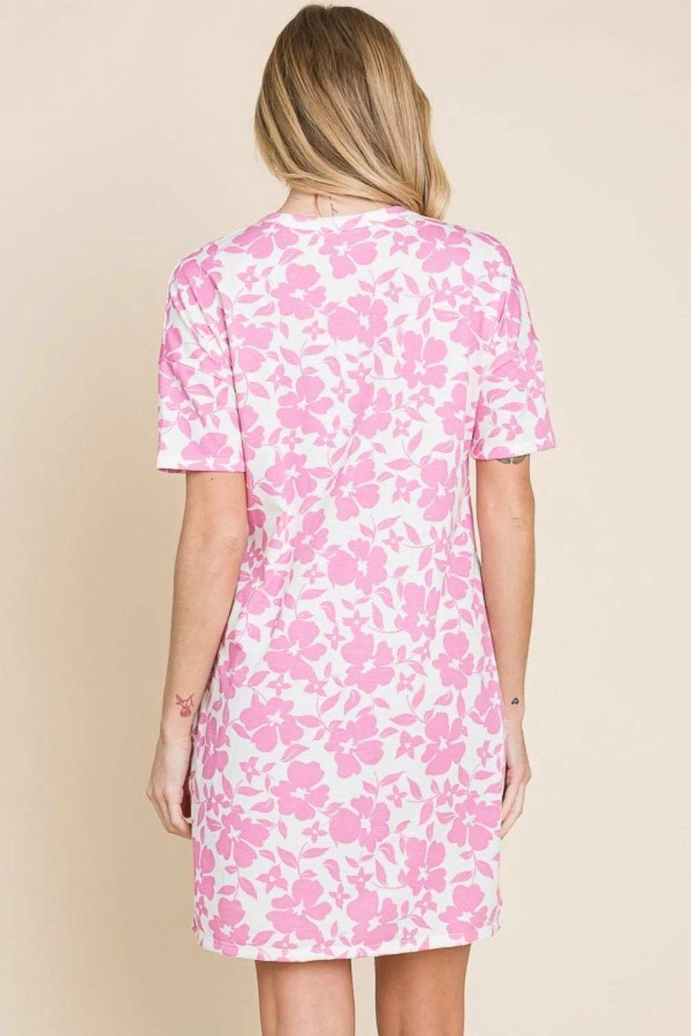 BOMBOM Floral Button Down Mini Dress - Trendsi - Flyclothing LLC