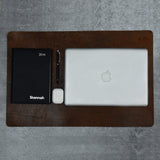 Espresso Elegance Leather Desk Mat + Mouse Pad - Classy Leather Bags - Flyclothing LLC