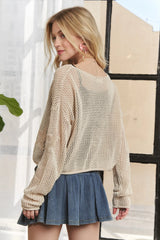 ADORA Full Size Lightweight Loose Knit Sweater Plus Size - Trendsi - Flyclothing LLC