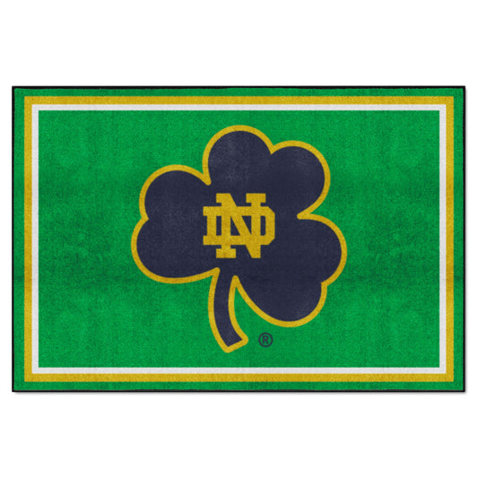 Notre Dame Fighting Irish 5ft. x 8 ft. Plush Area Rug, Clover Logo - Notre Dame