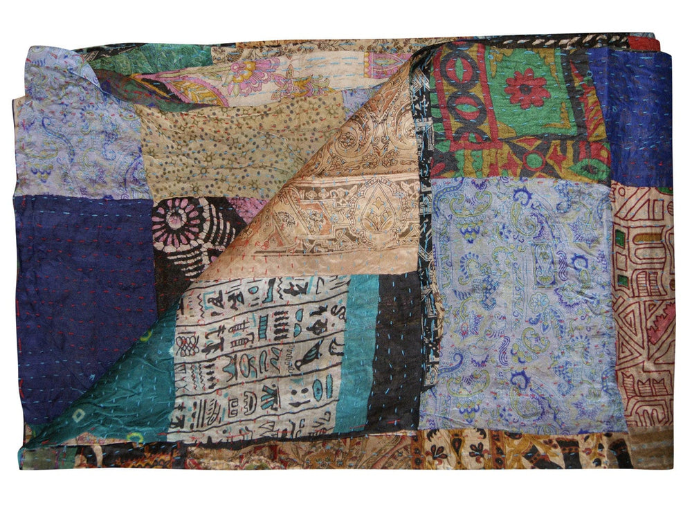 60" X 90" Silk Multicolor Throws - Homeroots