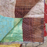 60" X 90" Silk Multicolor Throws - Homeroots
