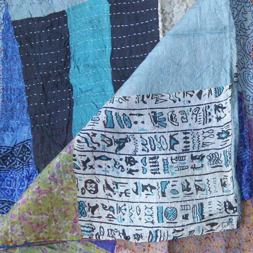 60" X 90" Silk Multicolor Throws - Homeroots - Flyclothing LLC