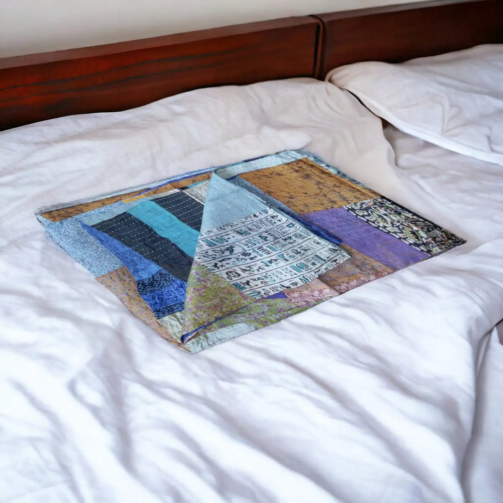 60" X 90" Silk Multicolor Throws - Homeroots - Flyclothing LLC