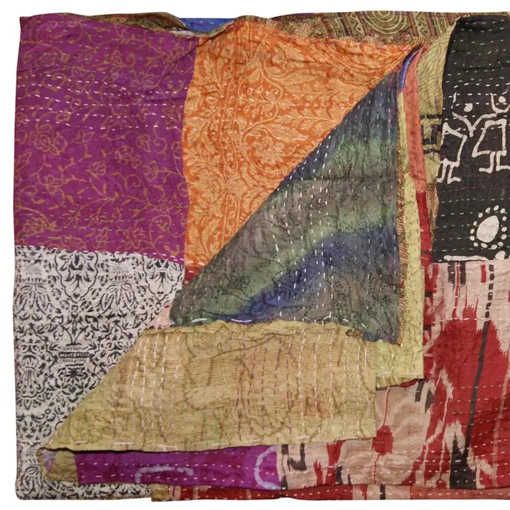 60" X 90" Silk Multicolor Throws - Homeroots - Flyclothing LLC