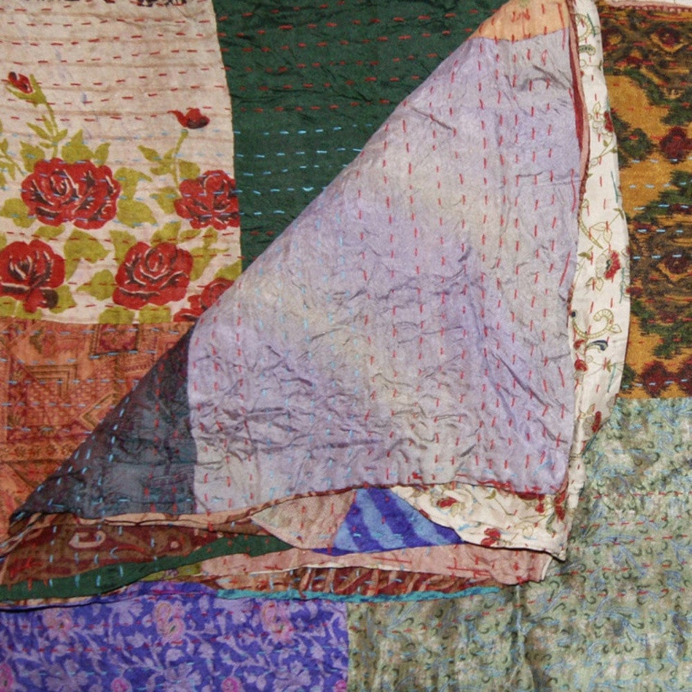 60" X 90" Silk Multicolor Throws - Homeroots - Flyclothing LLC