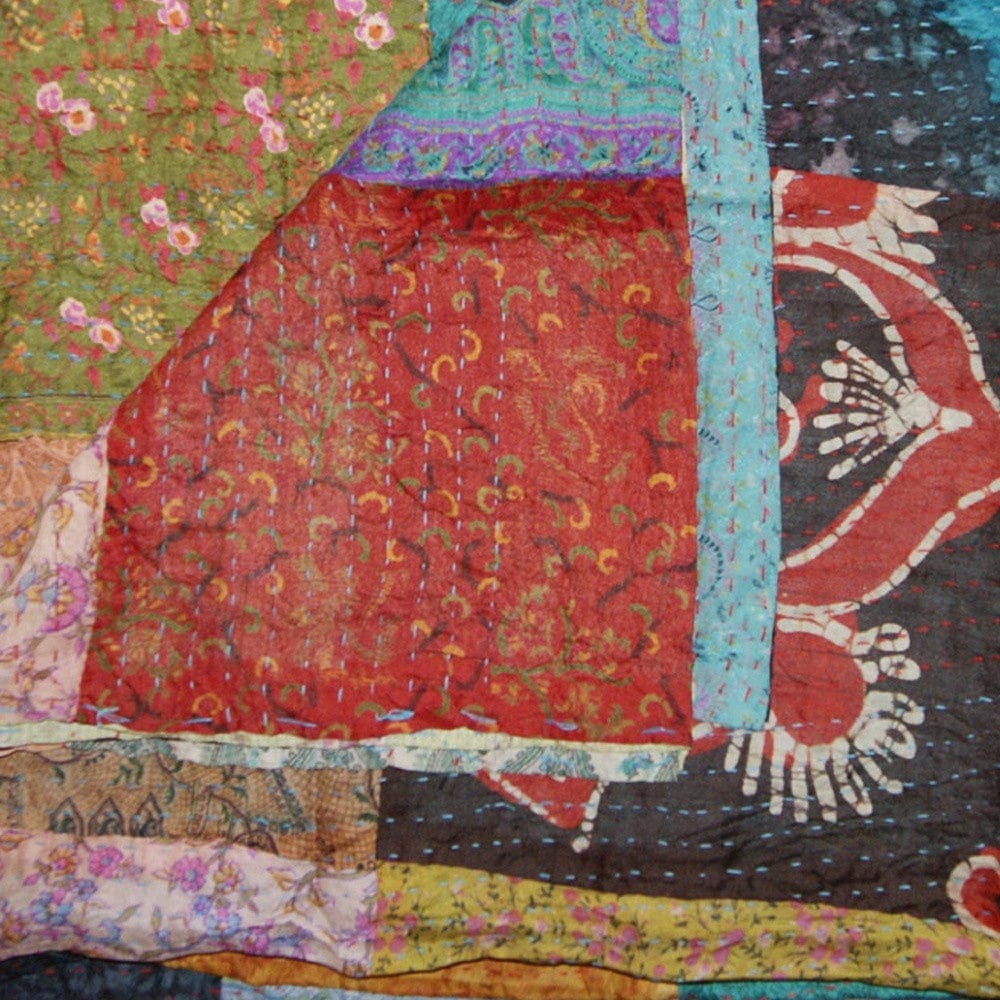 60" X 90" Silk Multicolor Throws - Homeroots - Flyclothing LLC