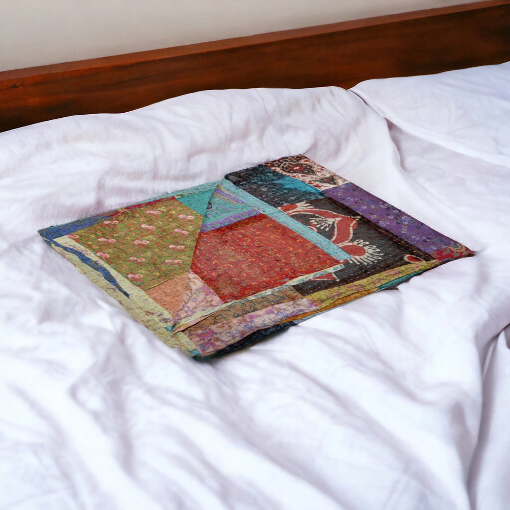 60" X 90" Silk Multicolor Throws - Homeroots - Flyclothing LLC