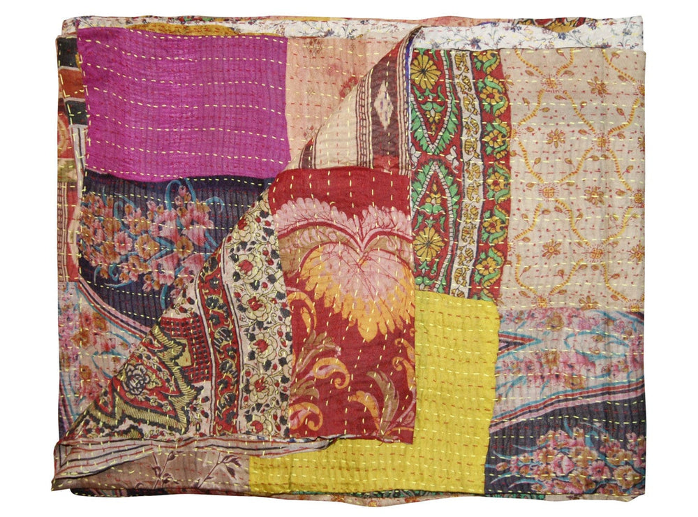 60" X 90" Silk Multicolor Throws - Homeroots