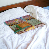 60" X 90" Silk Multicolor Throws - Homeroots