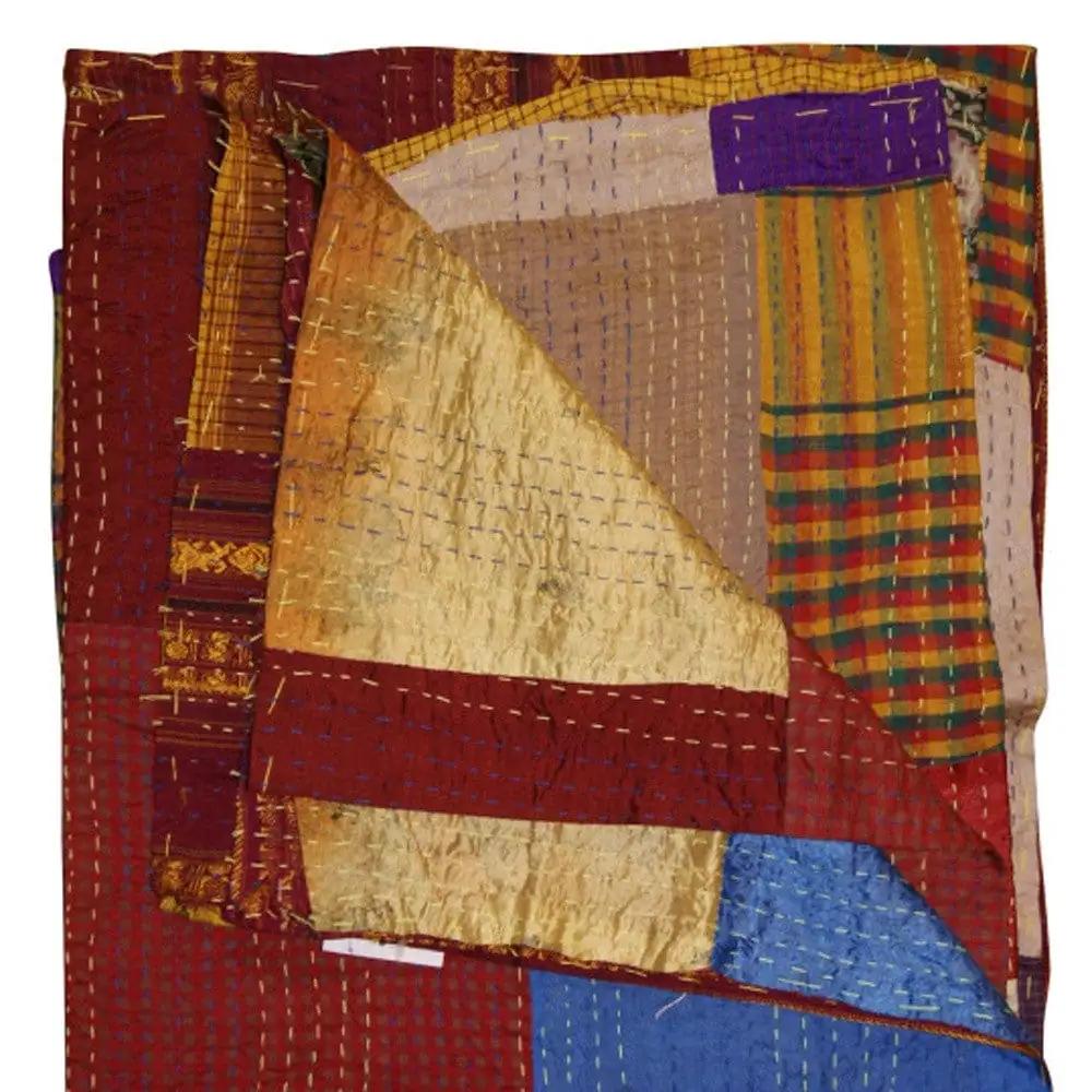 50" X 70" Silk Multicolor Throws - Homeroots - Flyclothing LLC