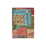 50" X 70" Silk Multicolor Throws - Homeroots