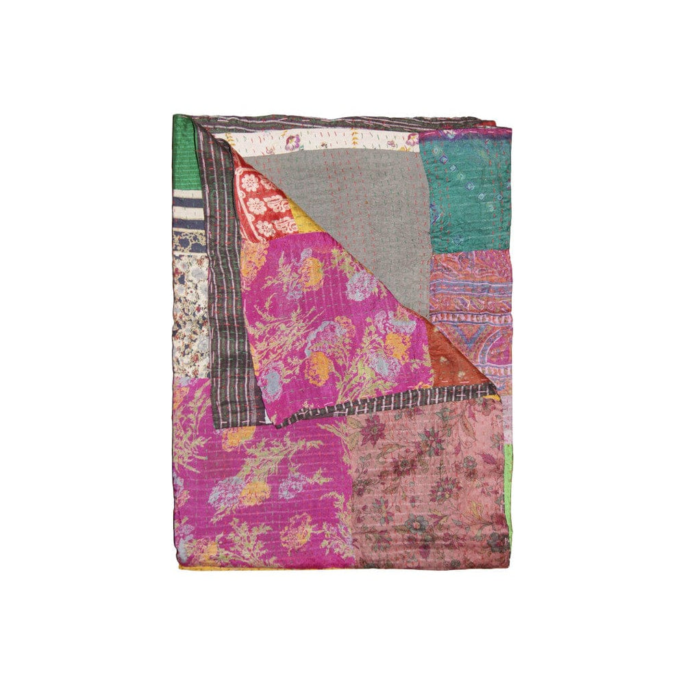 50" X 70" Silk Multicolor Throws - Homeroots