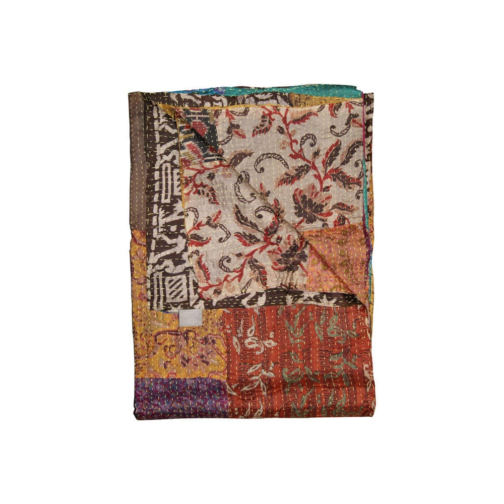 50" X 70" Silk Multicolor Throws - Homeroots