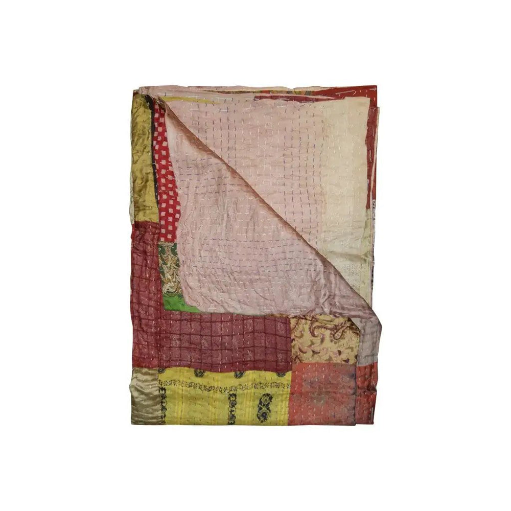 50" X 70" Silk Multicolor Throws - Homeroots