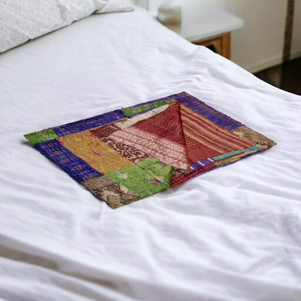 50" X 70" Silk Multicolor Throws - Homeroots - Flyclothing LLC