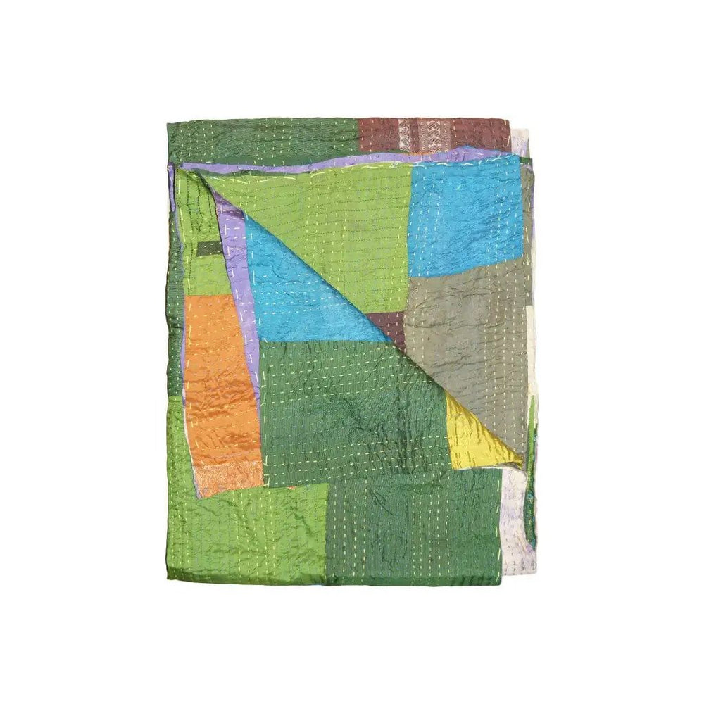 50" X 70" Silk Multicolor Throws - Homeroots