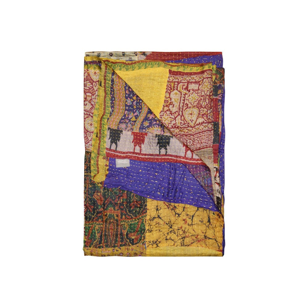 50" X 70" Silk Multicolor Throws - Homeroots