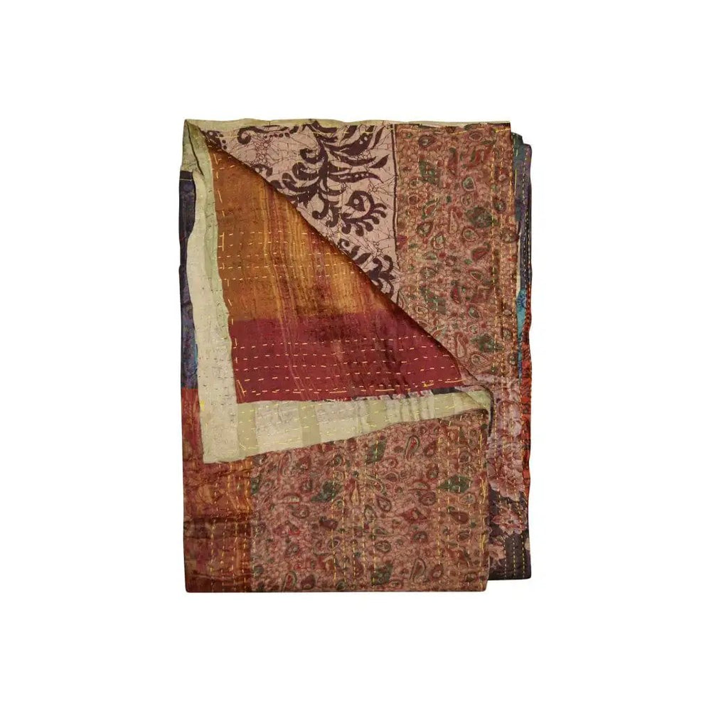 50" X 70" Silk Multicolor Throws - Homeroots