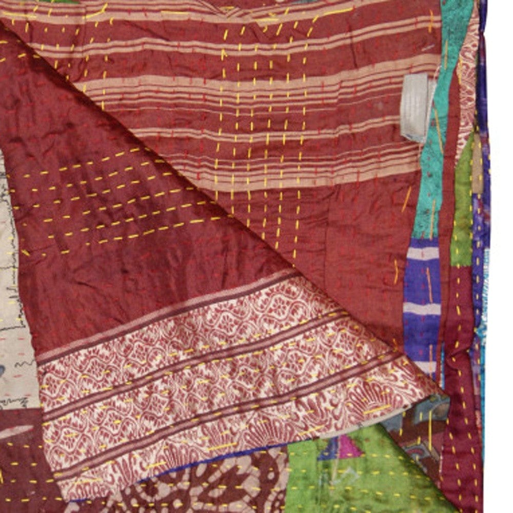 50" X 70" Silk Multicolor Throws - Homeroots - Flyclothing LLC