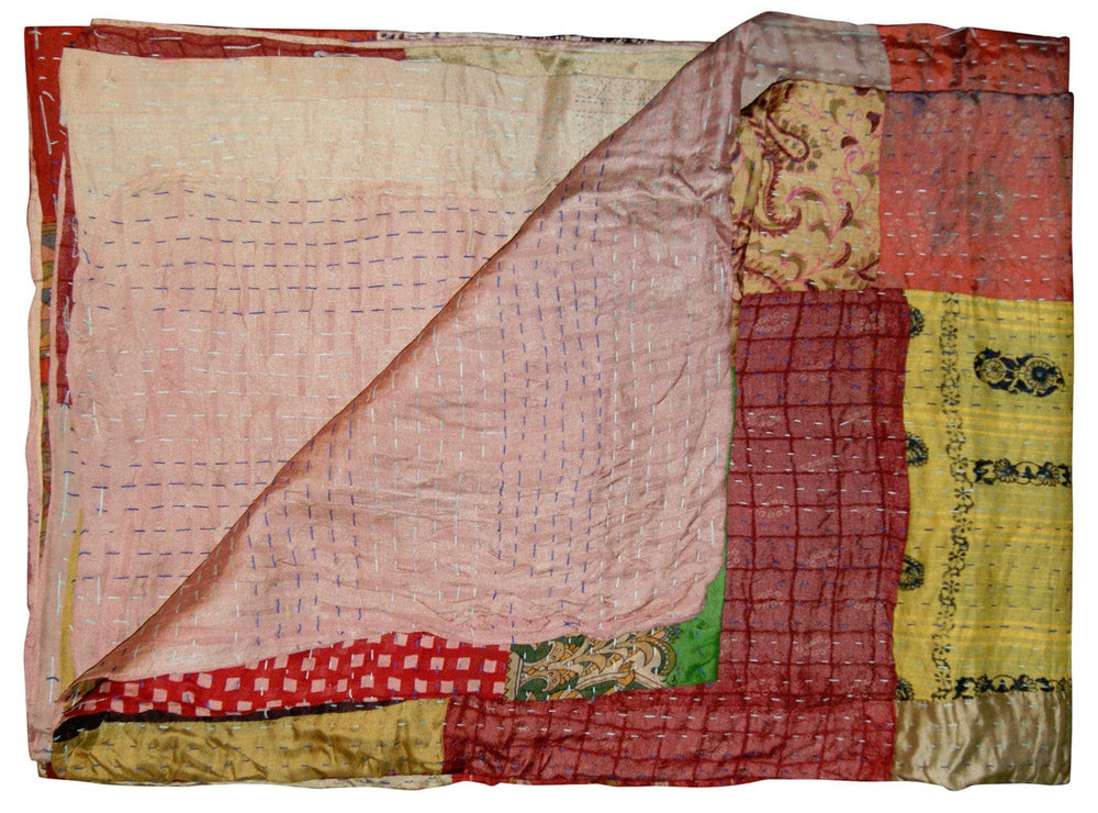 50" X 70" Silk Multicolor Throws - Homeroots