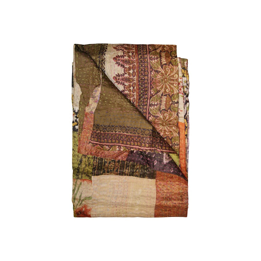 50" X 70" Silk Multicolor Throws - Homeroots