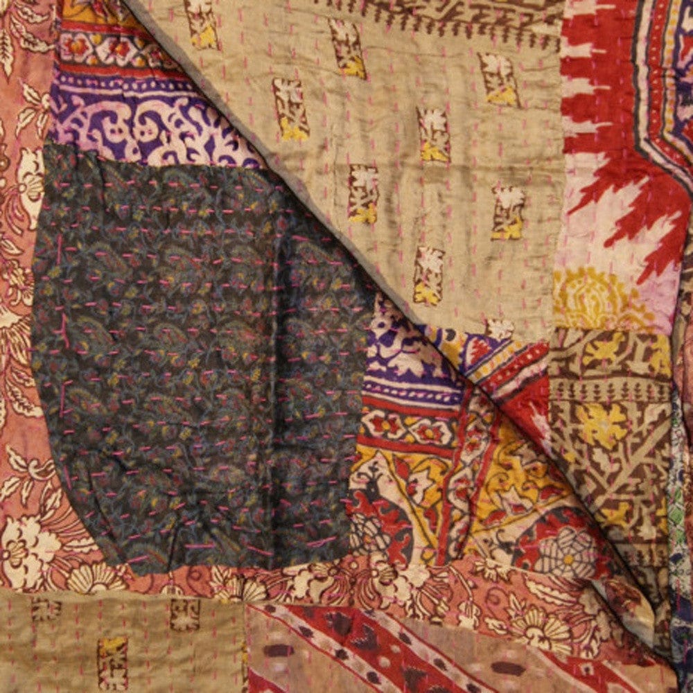 50" X 70" Silk Multicolor Throws - Homeroots - Flyclothing LLC