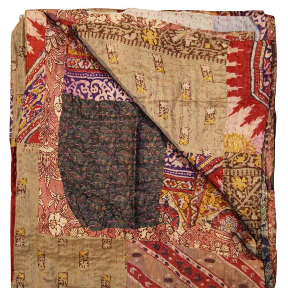 50" X 70" Silk Multicolor Throws - Homeroots - Flyclothing LLC