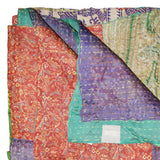 50" X 70" Silk Multicolor Throws - Homeroots
