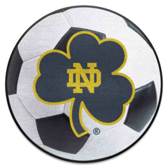 Notre Dame Fighting Irish Soccer Ball Rug, Clover Logo - 27in. Diameter - Notre Dame