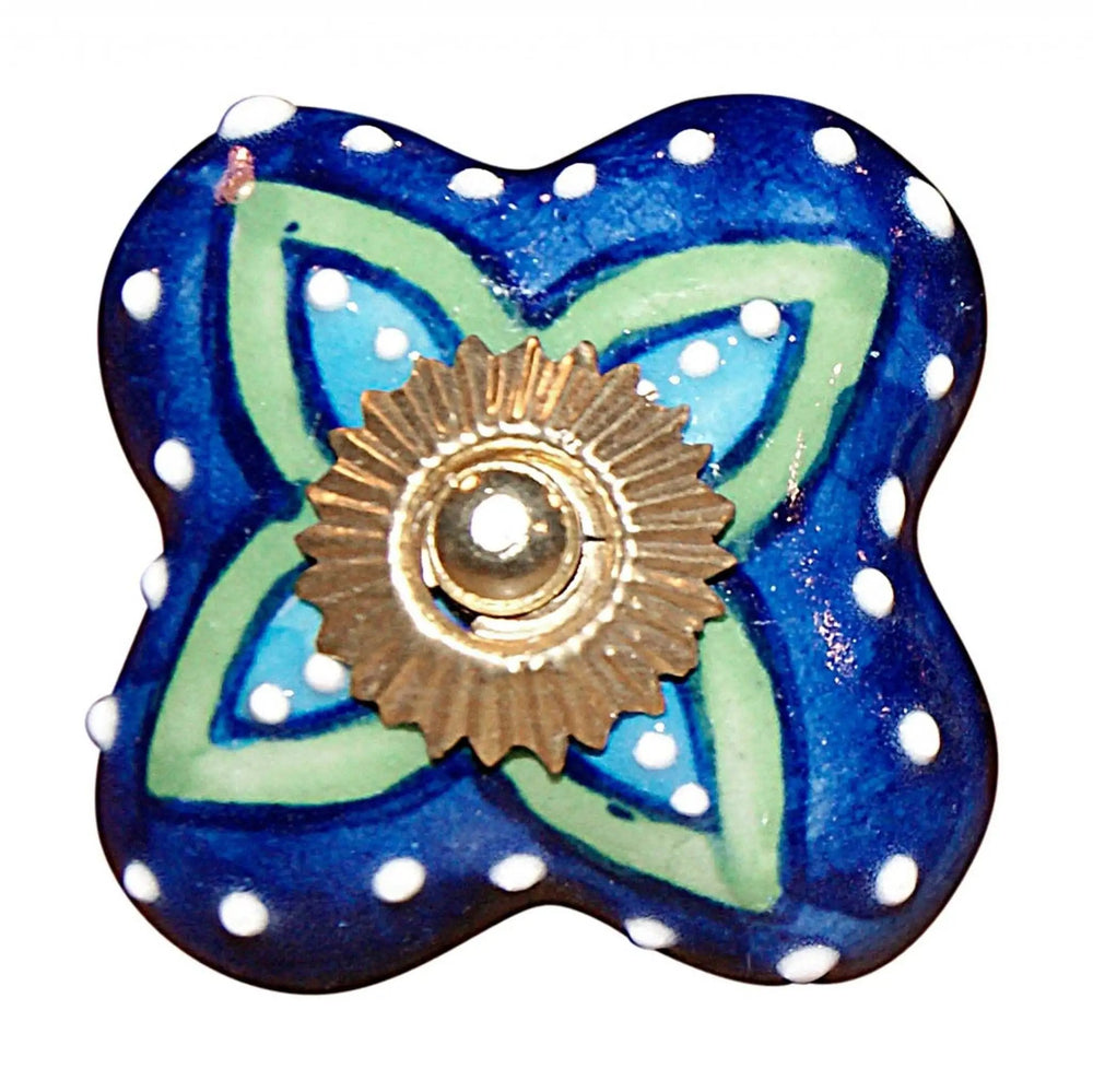 1.5" X 1.5" X 1.5" Ceramic Metal Multicolor 12 Pack Knob - Homeroots